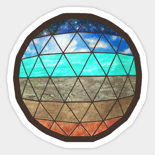 Geodesic 2 Sticker by Terry Fan